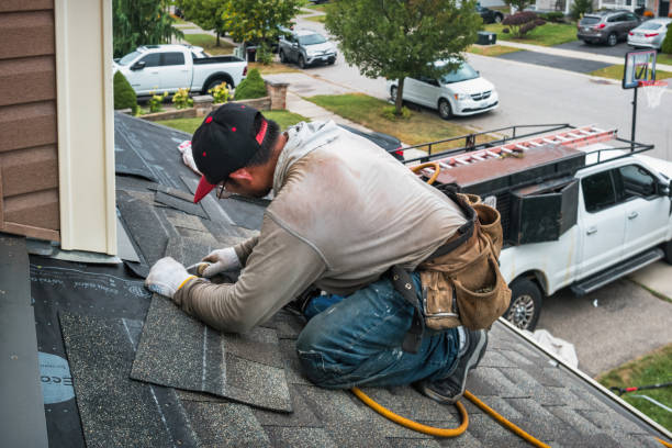 Professional Emergency Roof Repair technician working in West Leyden, NY